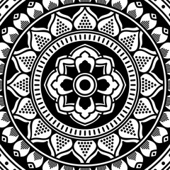 Mandala decorative ornament. Can be used for greeting card, phone case print, etc. Hand drawn background