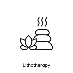 lithotherapy icon vector. lithotherapy symbol sign