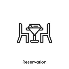 reservation icon vector. reservation symbol sign