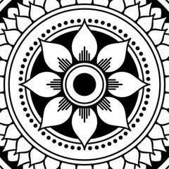 Obraz premium Mandala decorative ornament. Can be used for greeting card, phone case print, etc. Hand drawn background