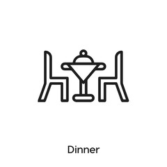 dinner icon vector. dinner symbol sign