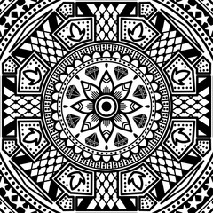 Mandala decorative ornament. Can be used for greeting card, phone case print, etc. Hand drawn background