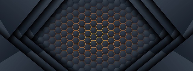 abstract hexagon background with geometric shape