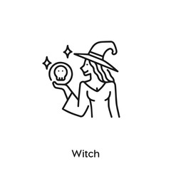 witch icon vector. witch symbol sign
