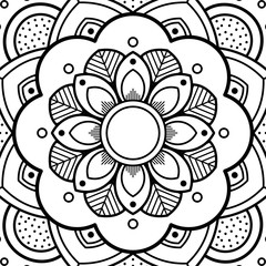 Mandala decorative ornament. Can be used for greeting card, phone case print, etc. Hand drawn background
