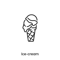 ice-cream icon vector. ice-cream symbol sign