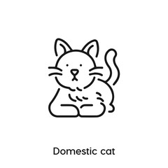 domestic cat icon vector. cauldron symbol sign
