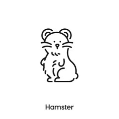 hamster icon vector. hamster icon vector symbol illustration. Modern simple vector icon for your design. hamster icon vector	