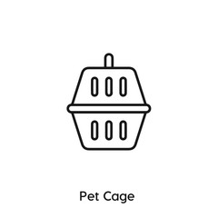 pet cage icon vector. cauldron symbol sign