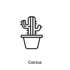 cactus icon vector. cactus icon vector symbol illustration. Modern simple vector icon for your design. cactus icon vector.	