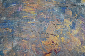 Blue and gold painting
