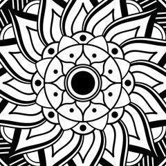 Mandala decorative ornament. Can be used for greeting card, phone case print, etc. Hand drawn background