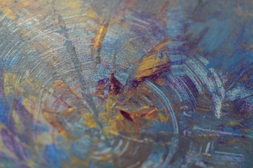 Blue and gold painting