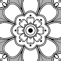 Mandala decorative ornament. Can be used for greeting card, phone case print, etc. Hand drawn background