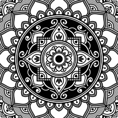 Mandala decorative ornament. Can be used for greeting card, phone case print, etc. Hand drawn background