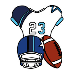set of icons american football on white background