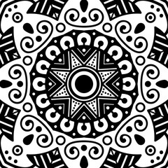 Mandala decorative ornament. Can be used for greeting card, phone case print, etc. Hand drawn background