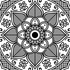 Mandala decorative ornament. Can be used for greeting card, phone case print, etc. Hand drawn background