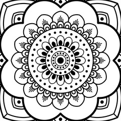 Mandala decorative ornament. Can be used for greeting card, phone case print, etc. Hand drawn background