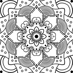 Mandala decorative ornament. Can be used for greeting card, phone case print, etc. Hand drawn background