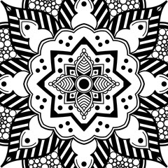 Mandala decorative ornament. Can be used for greeting card, phone case print, etc. Hand drawn background