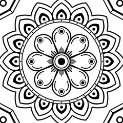 Mandala decorative ornament. Can be used for greeting card, phone case print, etc. Hand drawn background