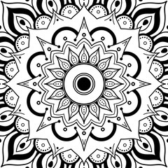 Mandala decorative ornament. Can be used for greeting card, phone case print, etc. Hand drawn background