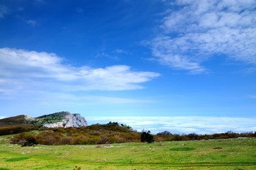 Fototapeta premium Photo from top of mountain, beautiful horizon