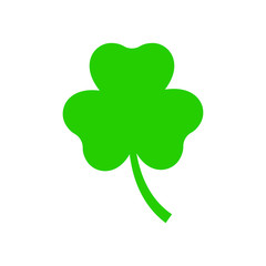 3 Three Leaf clover icon, St. Patrick's Day illustration,