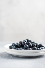 Fresh healthy blueberry on the table