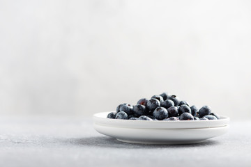Fresh healthy blueberry on the table