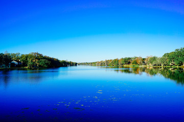 Landscape of Hillsborough river at Tampa, Florida 