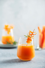 Healthy fresh juice with carrot