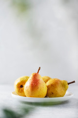 Sweet yellow pears