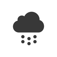 Fototapeta na wymiar Cloud with rain icon. Stock vector illustration isolated on white background.