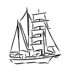 ship isolated on white background