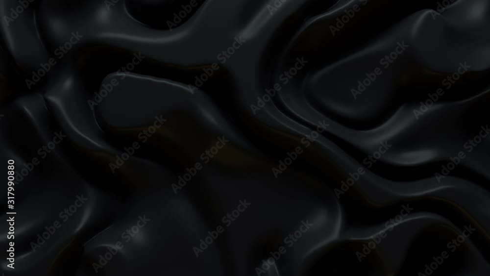 Poster 3d render of glossy surface with organic pattern of displacement. luxury modern background. smooth a