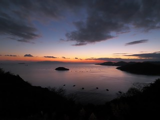 Fototapeta na wymiar 万葉岬から見る播磨灘の夕景