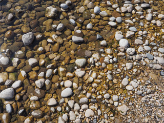 cobble in water background