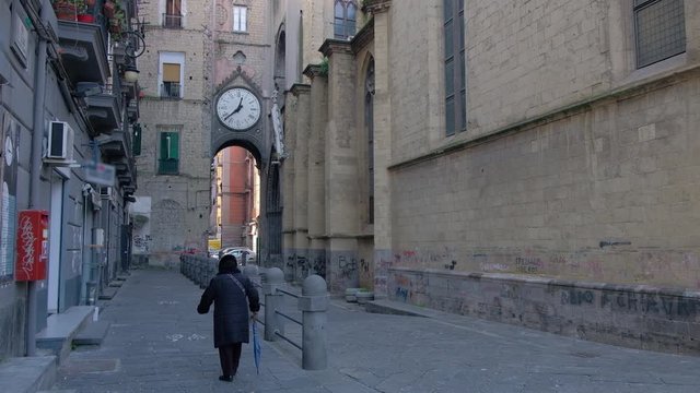N&aacute;poles. Arco di Sant'Eligio. Campania, Italia, Europa.