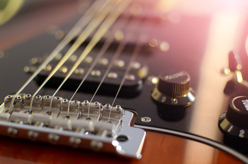  Electric guitar macro abstract