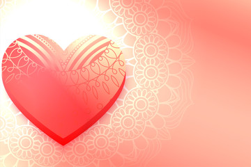 shiny decorative heart beautiful valentine day background