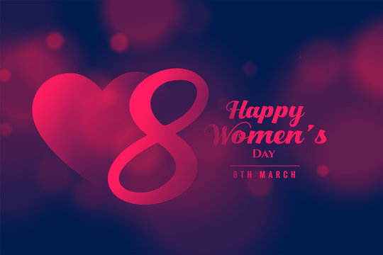 march 8th happy womens day beautiful greeting design