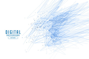 white background with blue lines abstract design