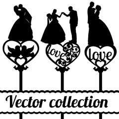 frame with a decorative heart and birds for laser cutting