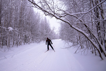 walking in the snow