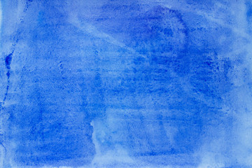 Fototapeta na wymiar Abstract blue watercolor background. Inspired by the color of 2020.