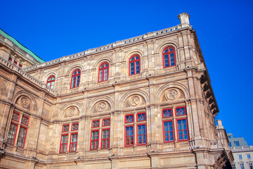 architectural details of Opera building in Vienna