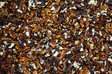 Backgrounds lots of walnut kernels