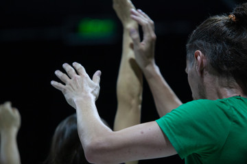 dancer hand, contact improvisation